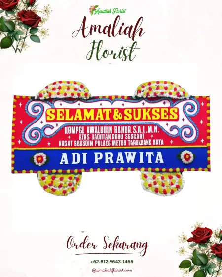 Papan Bunga Ucapan Selamat Ujung Piring