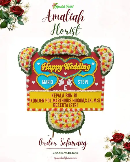 Papan Bunga Pernikahan Ujung Piring
