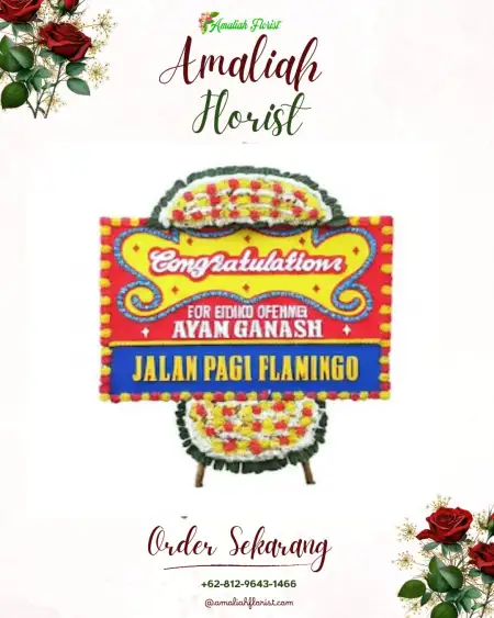 Sewa Papan Bunga Ujung Piring